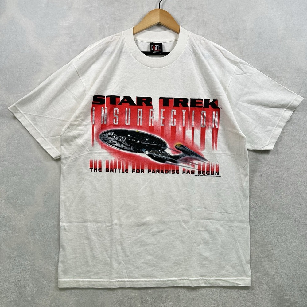 Vintage 1998 Star Trek Insurrection Paramount Pictures Movie Promo Giant Tee XL